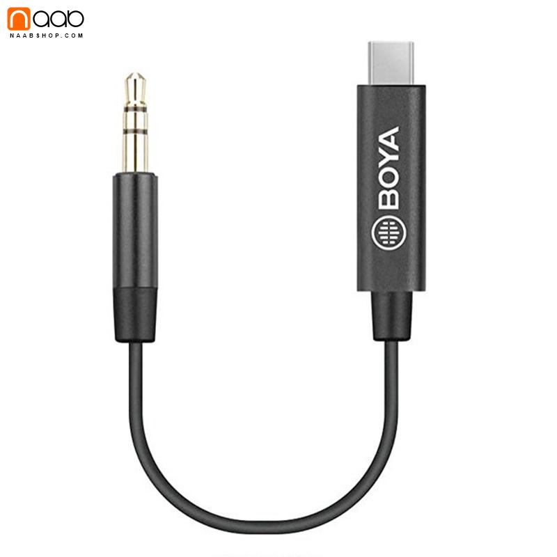 مبدل میکروفون بویا Boya BY-K2 فیش 3.5 میلیمتری به USB Type-C