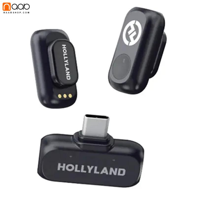 میکروفون یقه‌ای بی‌سیم هالی‌لند مدل Hollyland Lark A1 Mini Duo USB-C