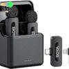 میکروفون یقه ای بویا BOYA V3 COMBO Wireless Microphone+گارانتی رسمی - Image 4