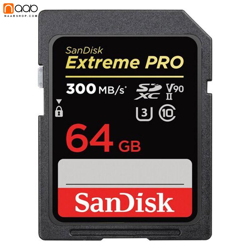 کارت حافظه سندیسک SANDISK EXTREME PRO SDHC 64GB 300MB/s