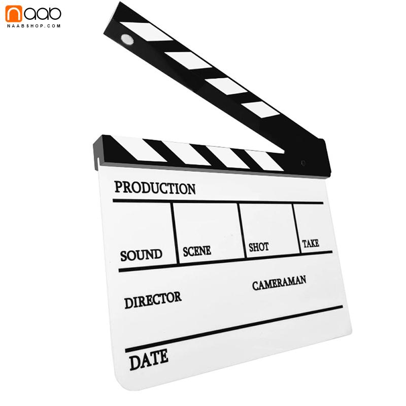 کلاکت سینمایی سفید پلکسی Clapperboard white
